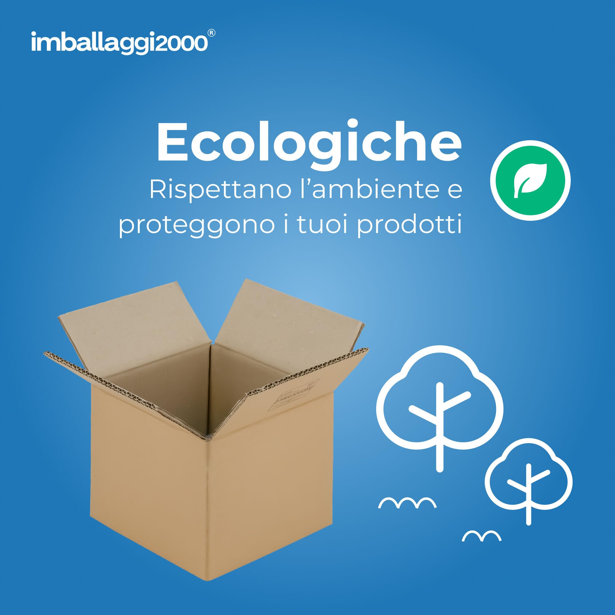IMBALLAGGI 2000 - Scatole da spedizione 50x50x50 cm - Pacco da 5 pezzi - Scatola di Cartone a Doppia Onda resistente colore Marrone - Imballaggi per Spedizione Trasloco Stoccaggio