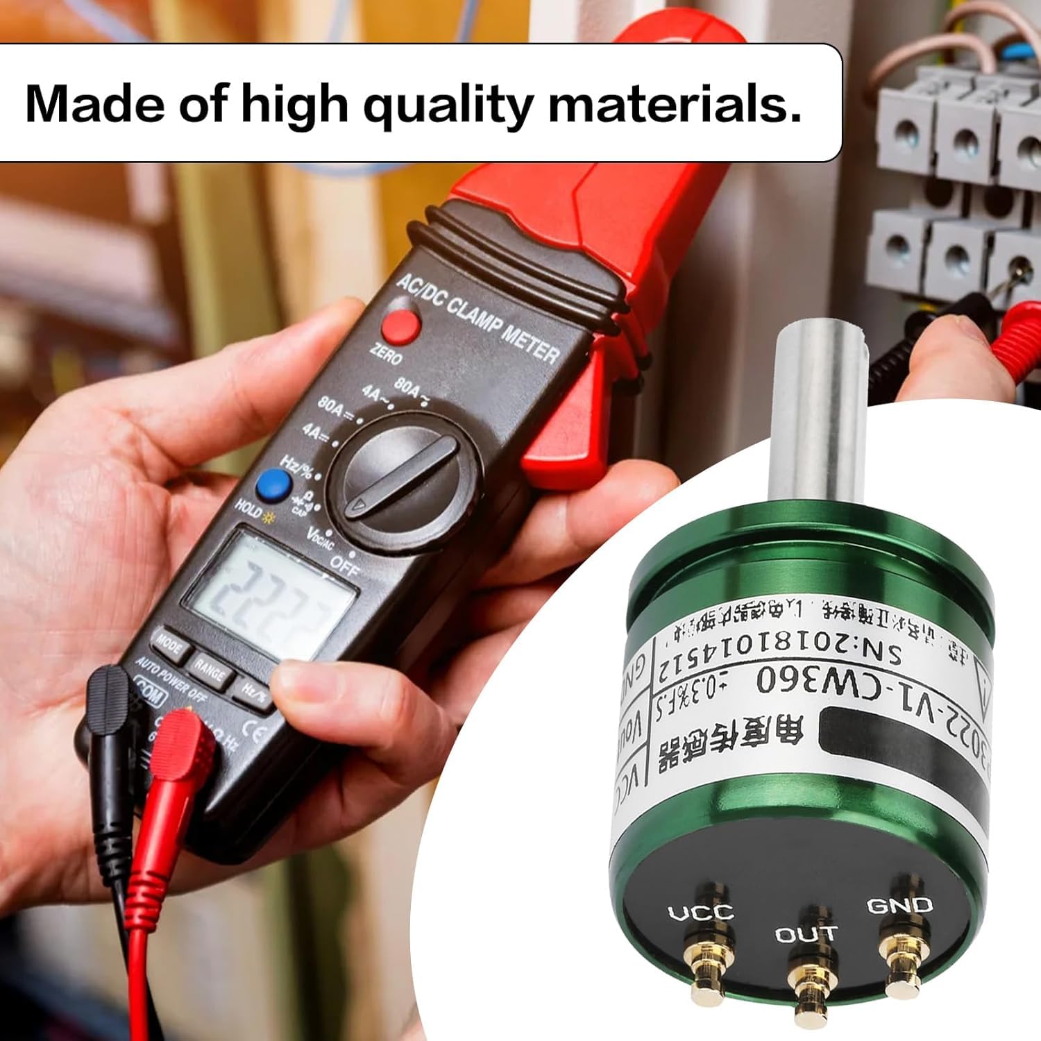 DeWin Capteur Hall, Résolution du Capteur d'angle Hall 0,088 ° 0-360 Degrés Capteur d'angle Hall Rotatif 0-5v Sortie Cercle Complet 12Bit