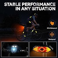 Vista 4 de Luz trasera de bicicleta con intermitentes USB recargable para bicicleta de 120 lúmenes, ultra brillantes, LED intermitentes para bicicleta, 5 modos