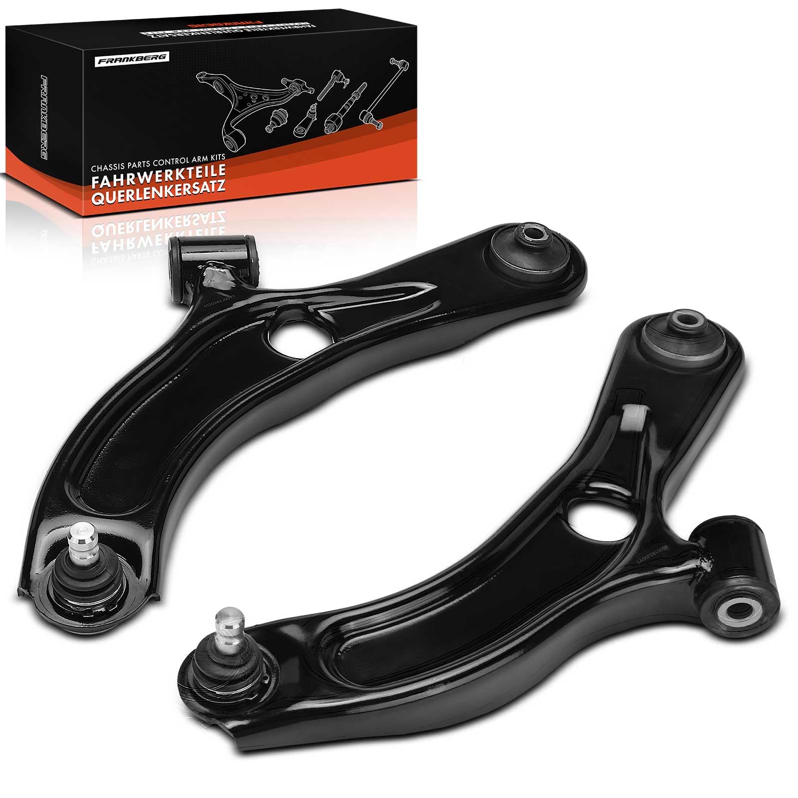 Frankberg 2x Querlenker Vorne Links Rechts Unten Kompatibel mit Agila H08 1.0L 1.2L 2008-2014 Splash EX 1.0L 1.2L 2008-2024 Swift III EZ MZ 1.2L 1.6L 2005-2024 Replace# 4520262J00