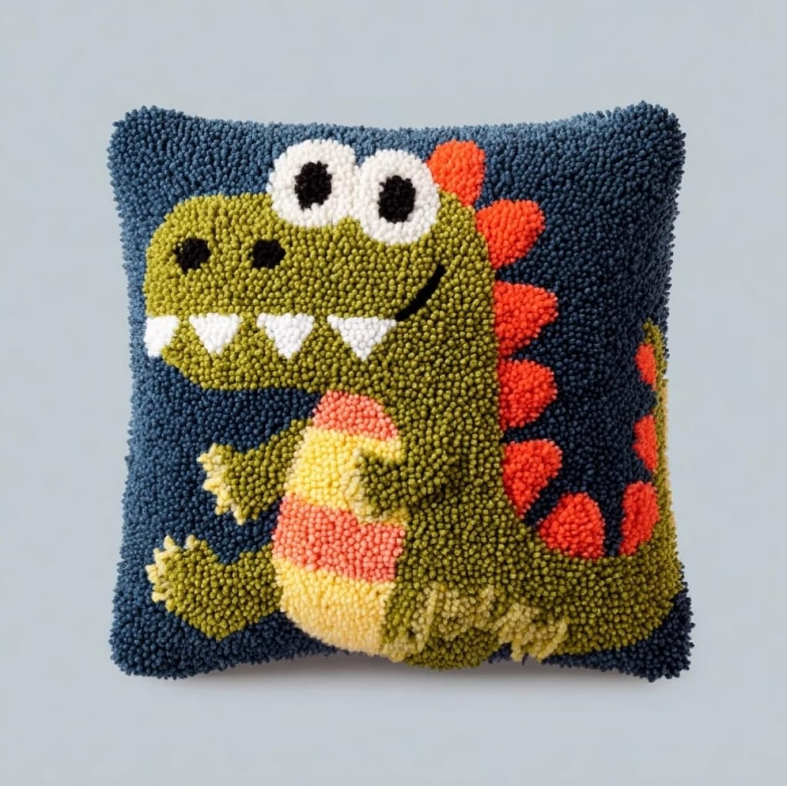 WallustrioaW Latch Hook Cushion Kit Pre Printed,Animals Dinosaurs