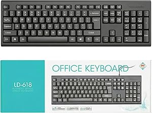 Barpre Ultra-Slim Wired Keyboard, Full Size 104 Key Quiet USB Computer Keyboard with Number Pad for PC, Windows, Mac US La…