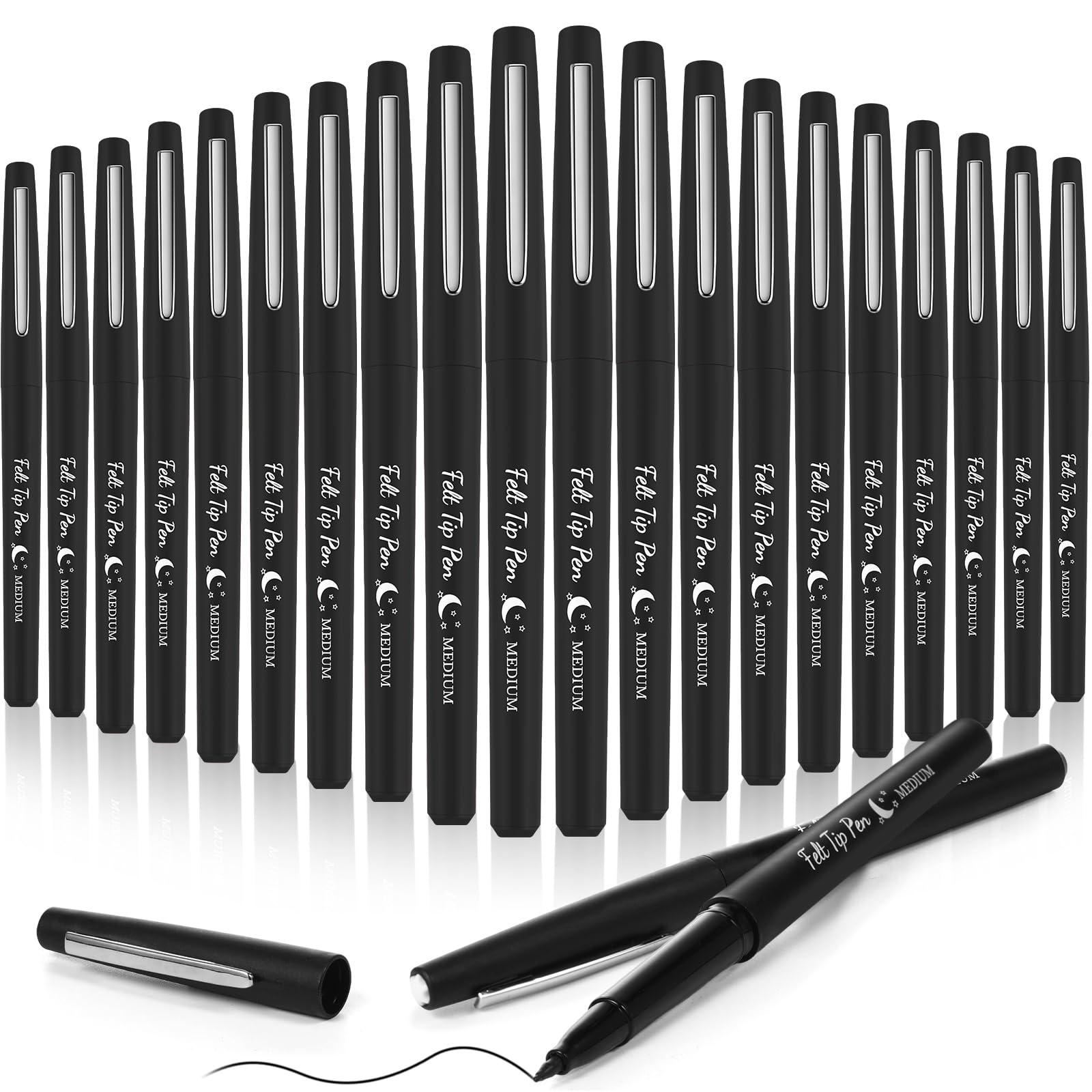 20 Pcs Felt Tip Pens Colored Felt Pens Marker Medium Point Journal  Planner for Journaling Writing Note Taking Art Office and School