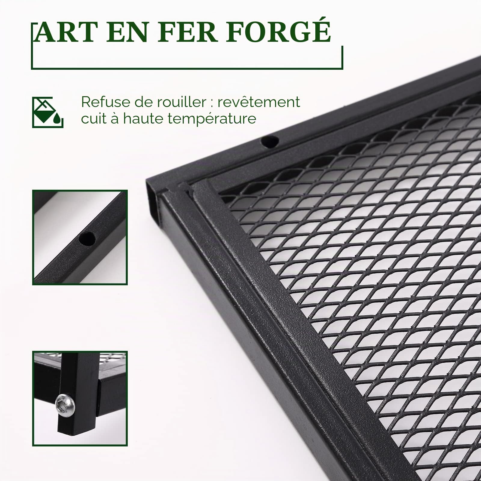 Taleco Gear Étagère à 4 étages en métal pour Pots de Fleurs - pour intérieur ou extérieur - Noir