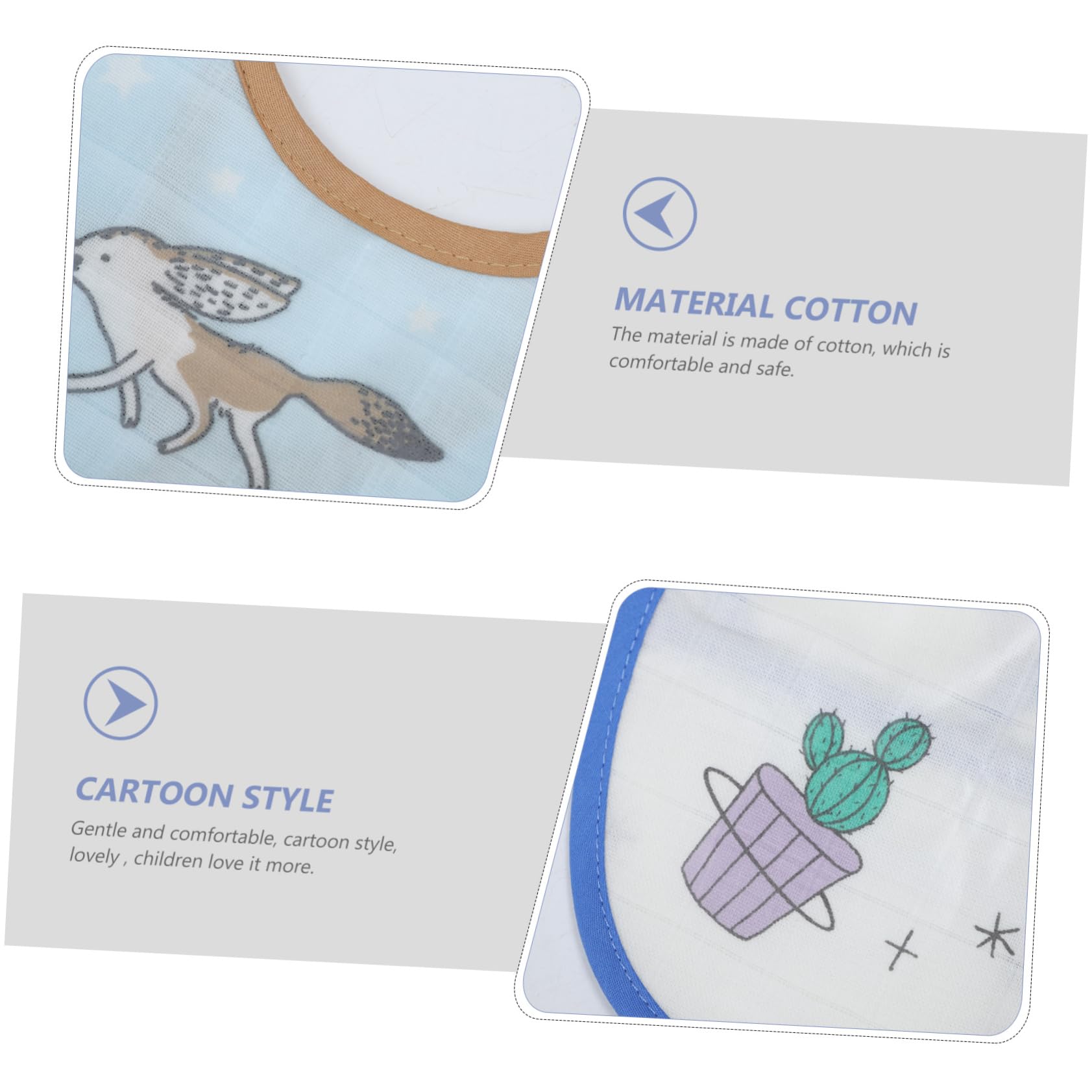 YARNOW Bavoir Imperméable Coton Lot De Serviettes Saliva Pour Bavoirs Confortables Et Ajustables Pour Repas Protection Taches Et Salissures