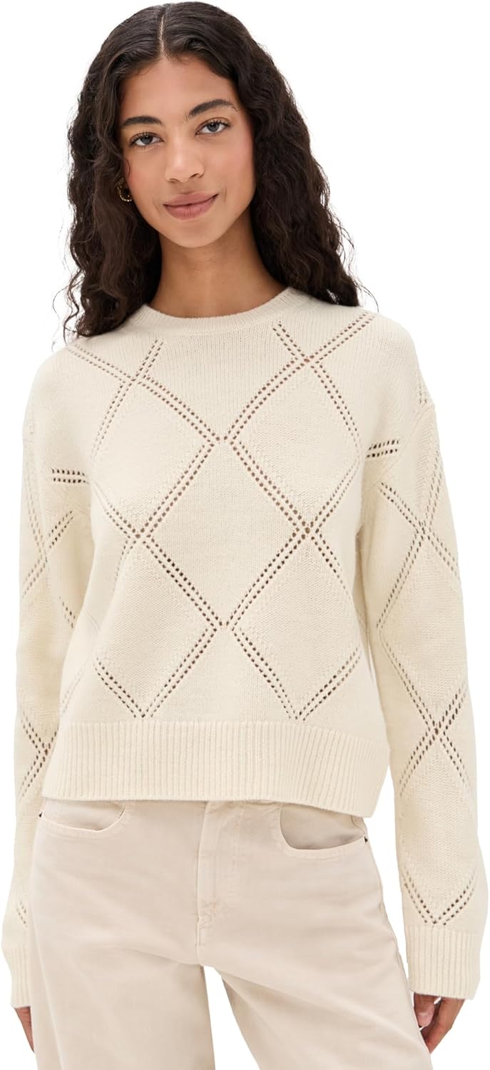 Vince Women's Textured Argyle Sweater