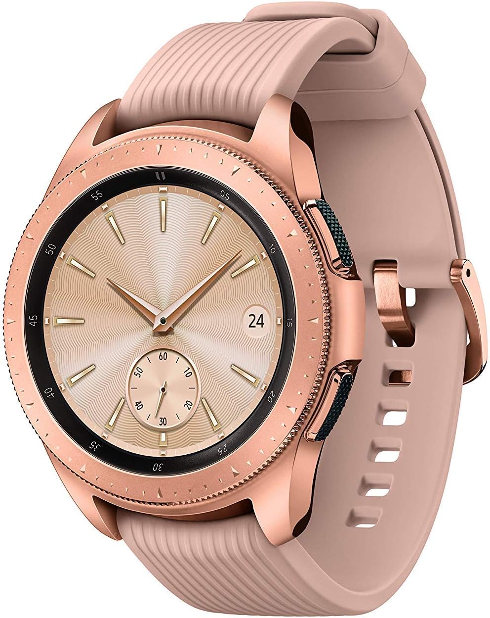 Samsung Galaxy Watch (42mm) Smartwatch (Bluetooth) Android/iOS Compatible, SM-R810, International Version (Rose Gold) (Renewed)