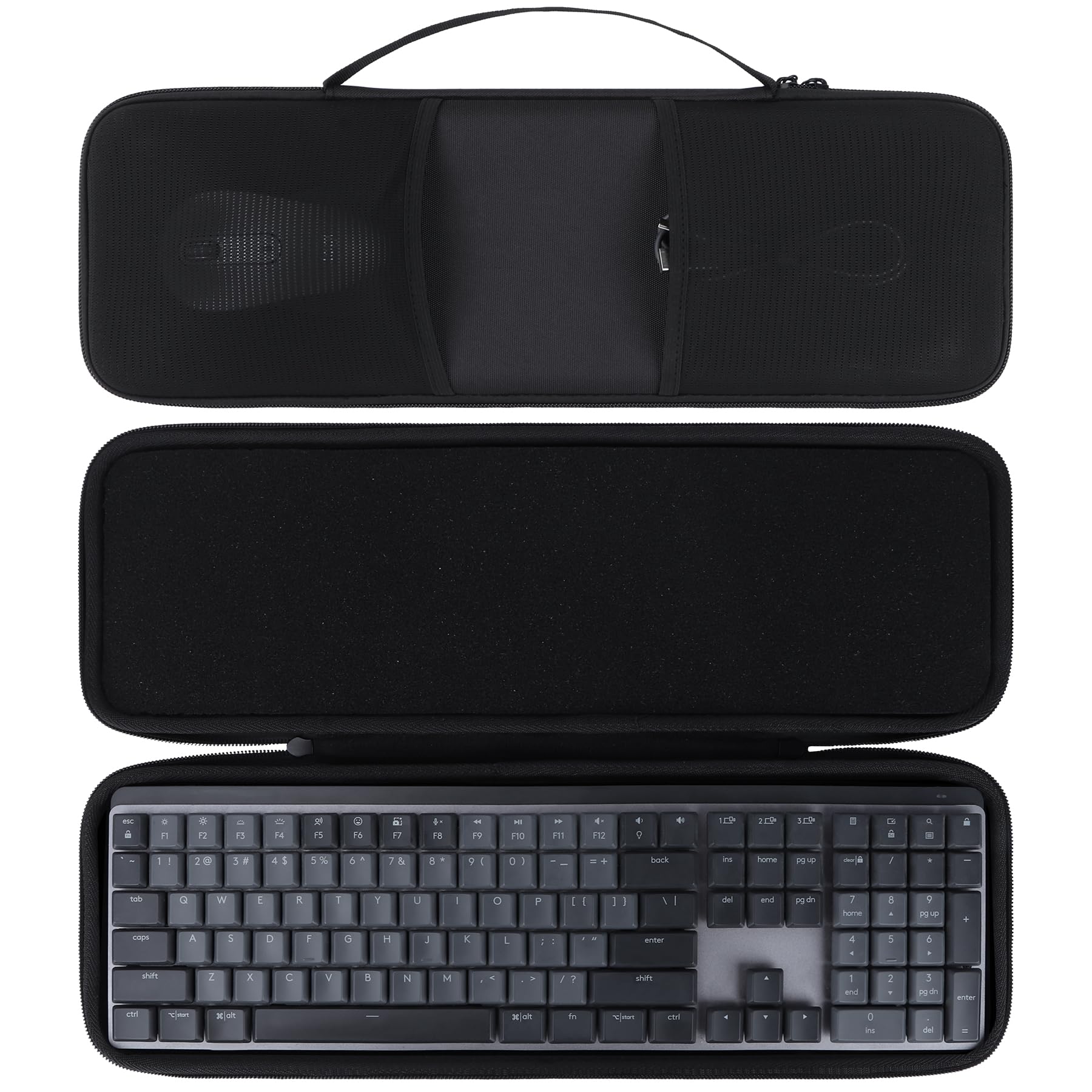 Peyyargo Hard Protective Case Compatible with Logitech MX Mechanical Illuminated Performance Keyboard (Black)