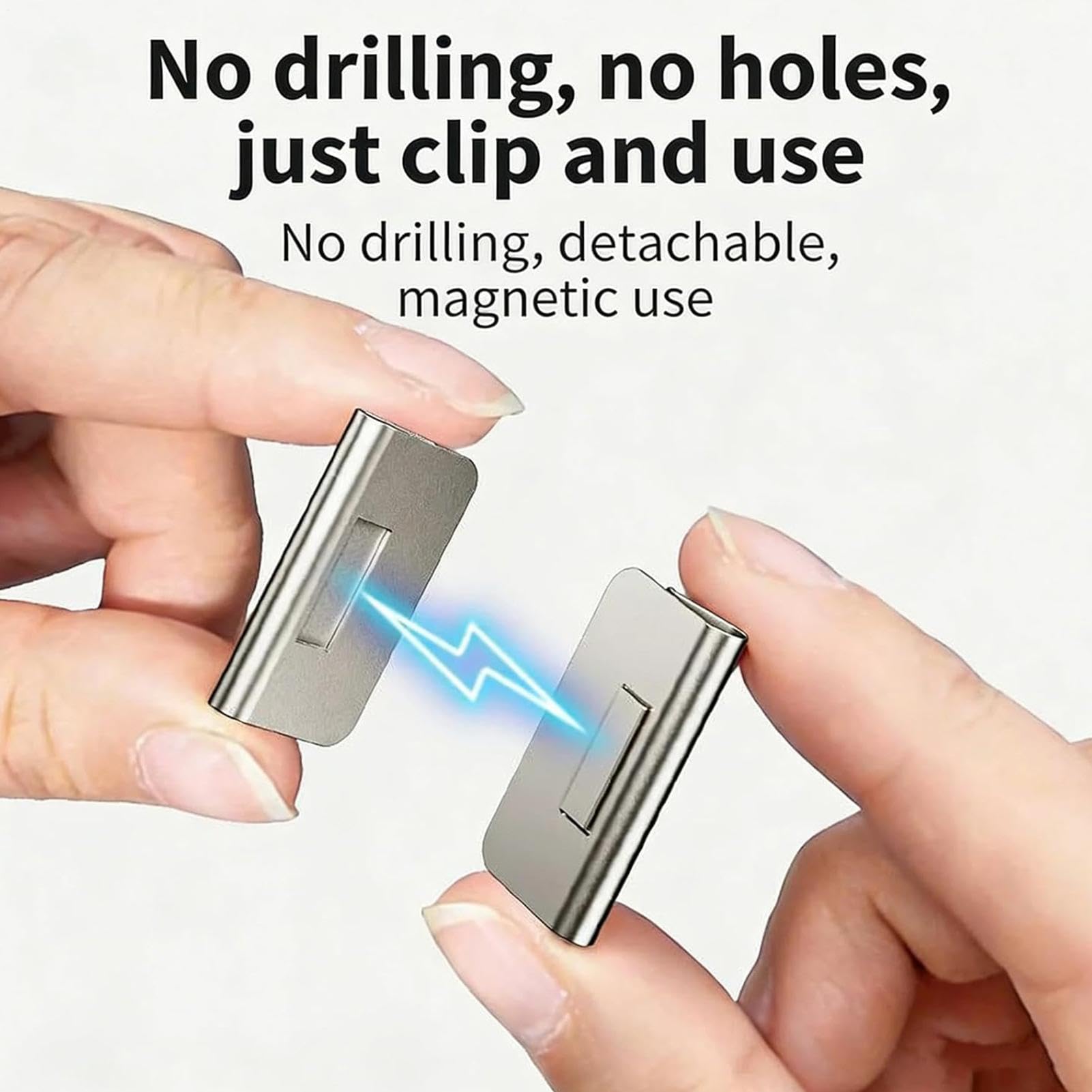 Fermaglio magnetico per tende, 10 clip in acciaio inox, sistema di chiusura rimovibile per tende, forte tenuta e facile installazione, per soggiorno, camera da letto e bagno