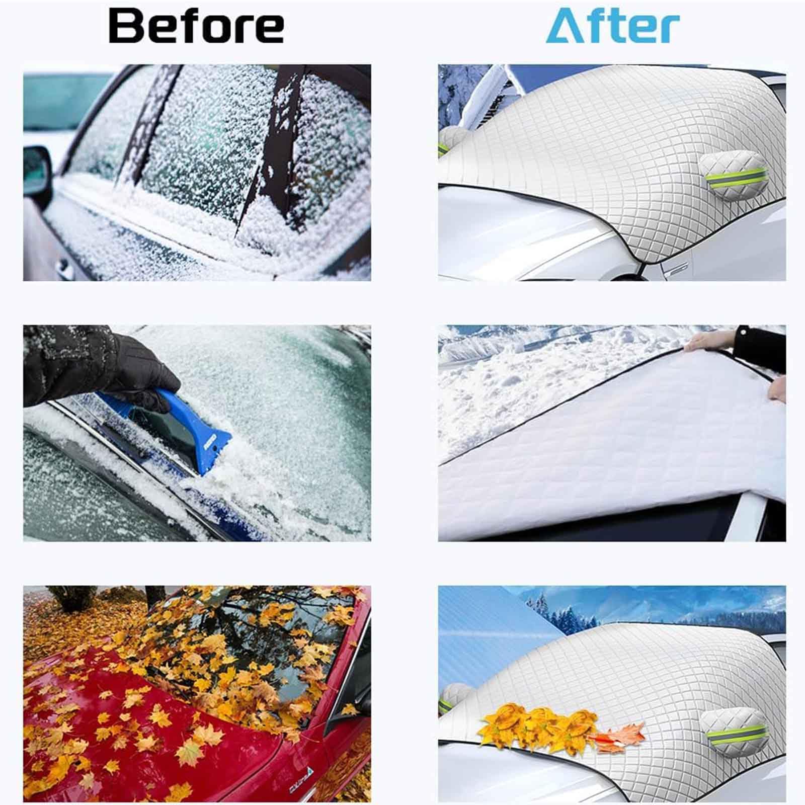 Frontscheibenabdeckung Winter Auto Für Opel Adam Hatchback 2012-2019, Frost Windschutzscheibenabdeckung Faltbar Autoscheibenabdeckung Sonnenschutz Schnee Zubehör