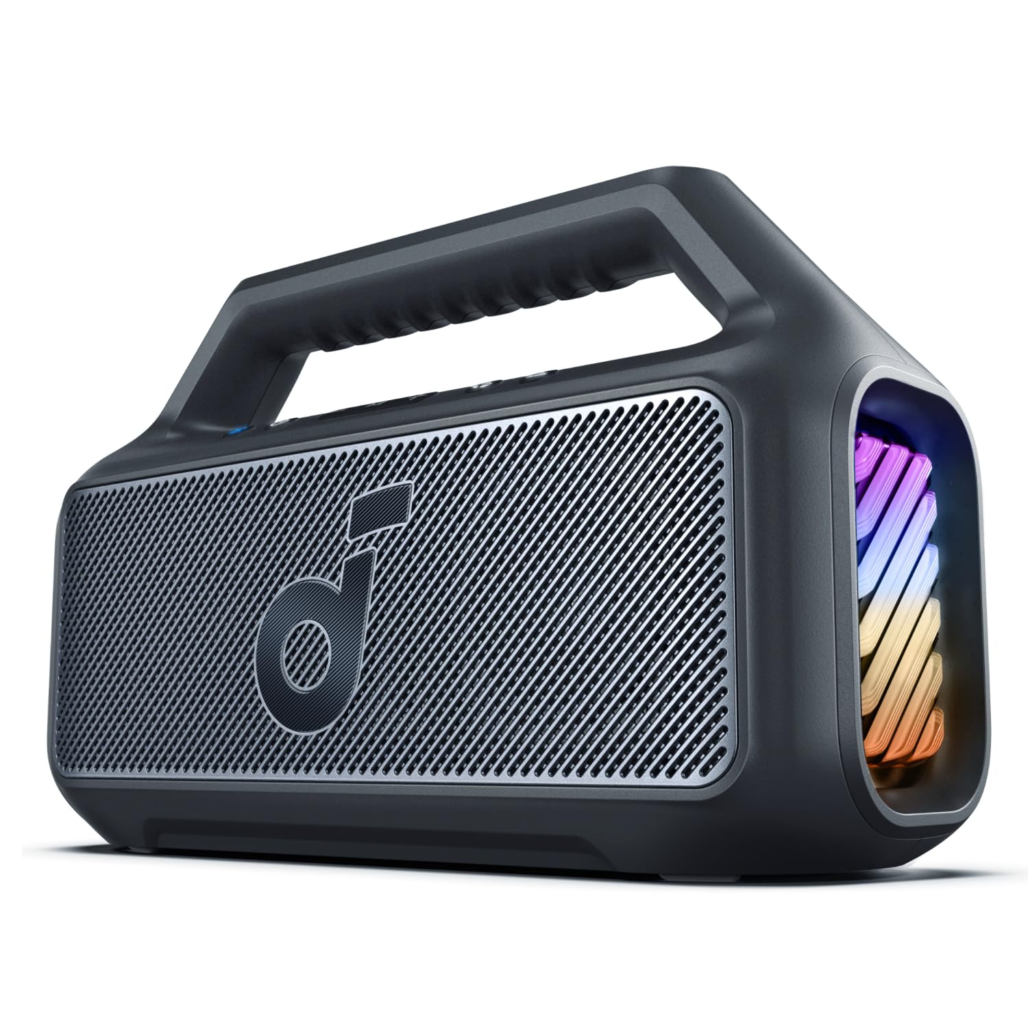 Soundcore Powerful Bluetooth Speaker Boom 2, with Powerful Sound 80W Thanks to Subwoofer and BassUp™, 24h, IPX7, Has RGB Lights, USB-C Port, for IR Camping, Beach or Country ClimatePartner certified