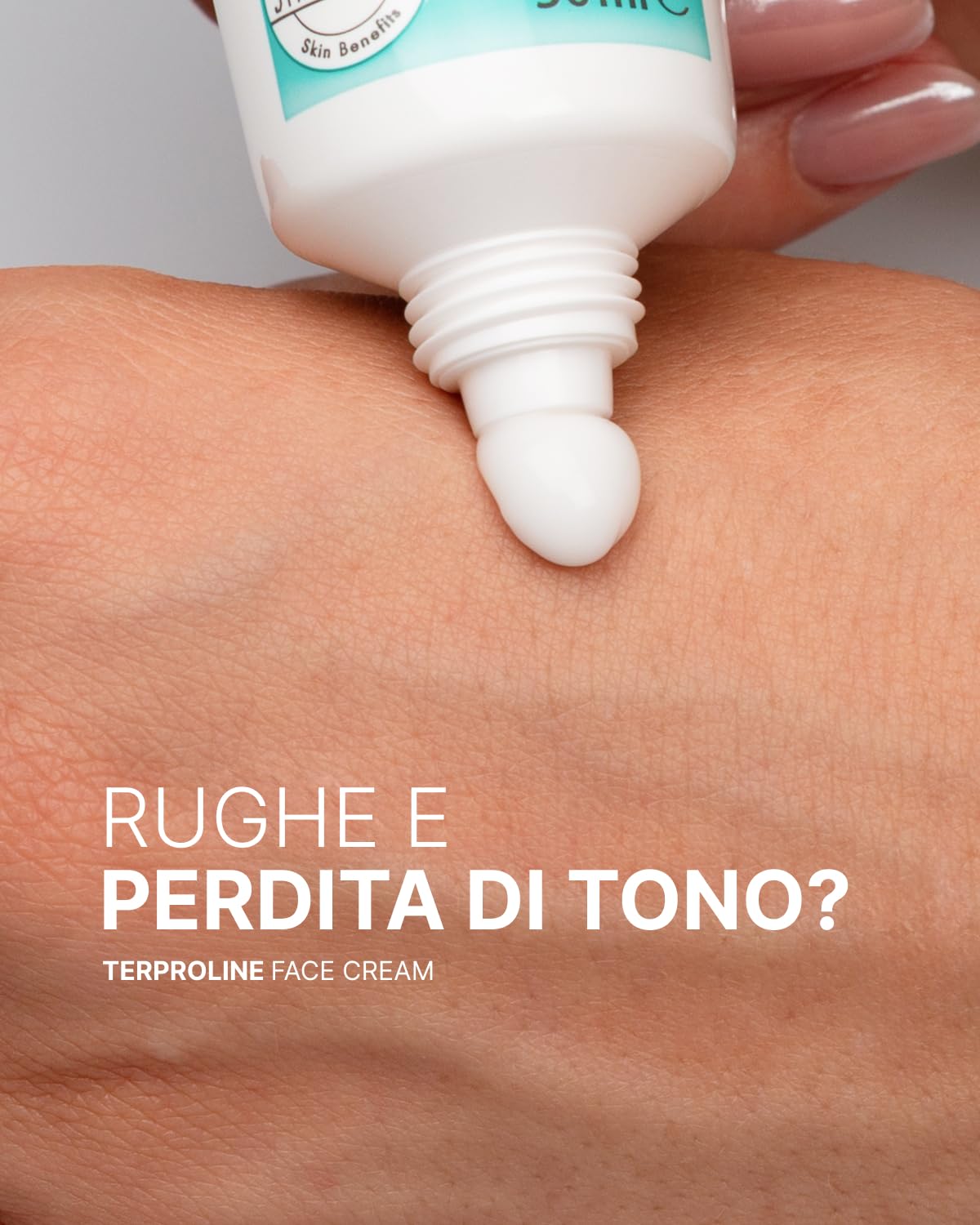 Synchroline - Terproline Face Crema Rassodante Viso e Collo 50 Ml Con Acido Ialuronico Peptidi e Centella Asiatica Contro Rughe e perdita Di Tono, Made In Italy