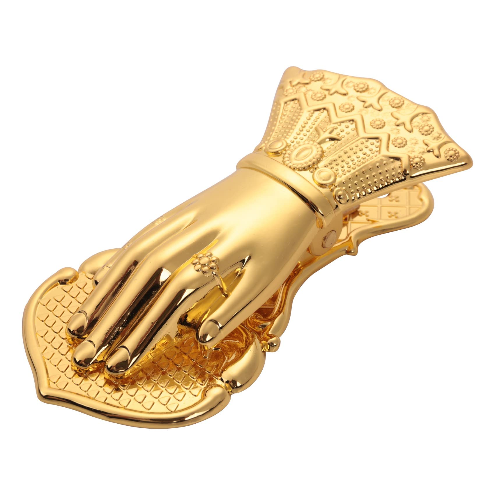 Ksrnsne Luxury Chic Paper Storage Clip Ins Wrought Gold Vintage Hand Shape Alloy Document Handbook Storage Clip Home Sealing Clip
