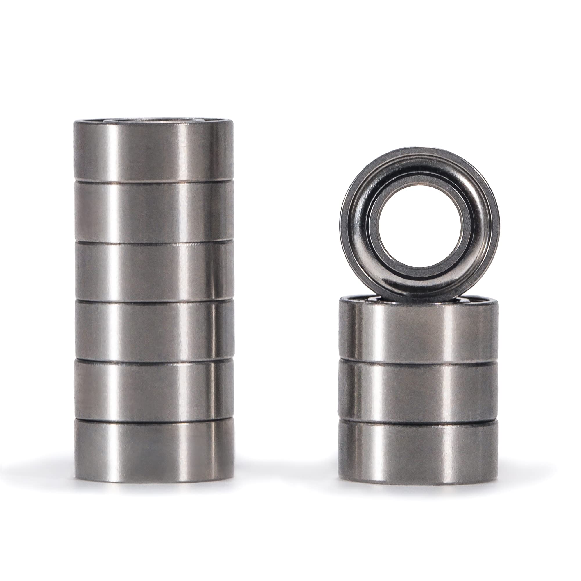 XIKE10 Pcs MR85ZZ Mini Ball Bearings 5x8x2.5mm, Bearing Steel and Double Metal Seals, Pre-lubrication, MR85-2Z Deep Groove Ball Bearing with Shields.