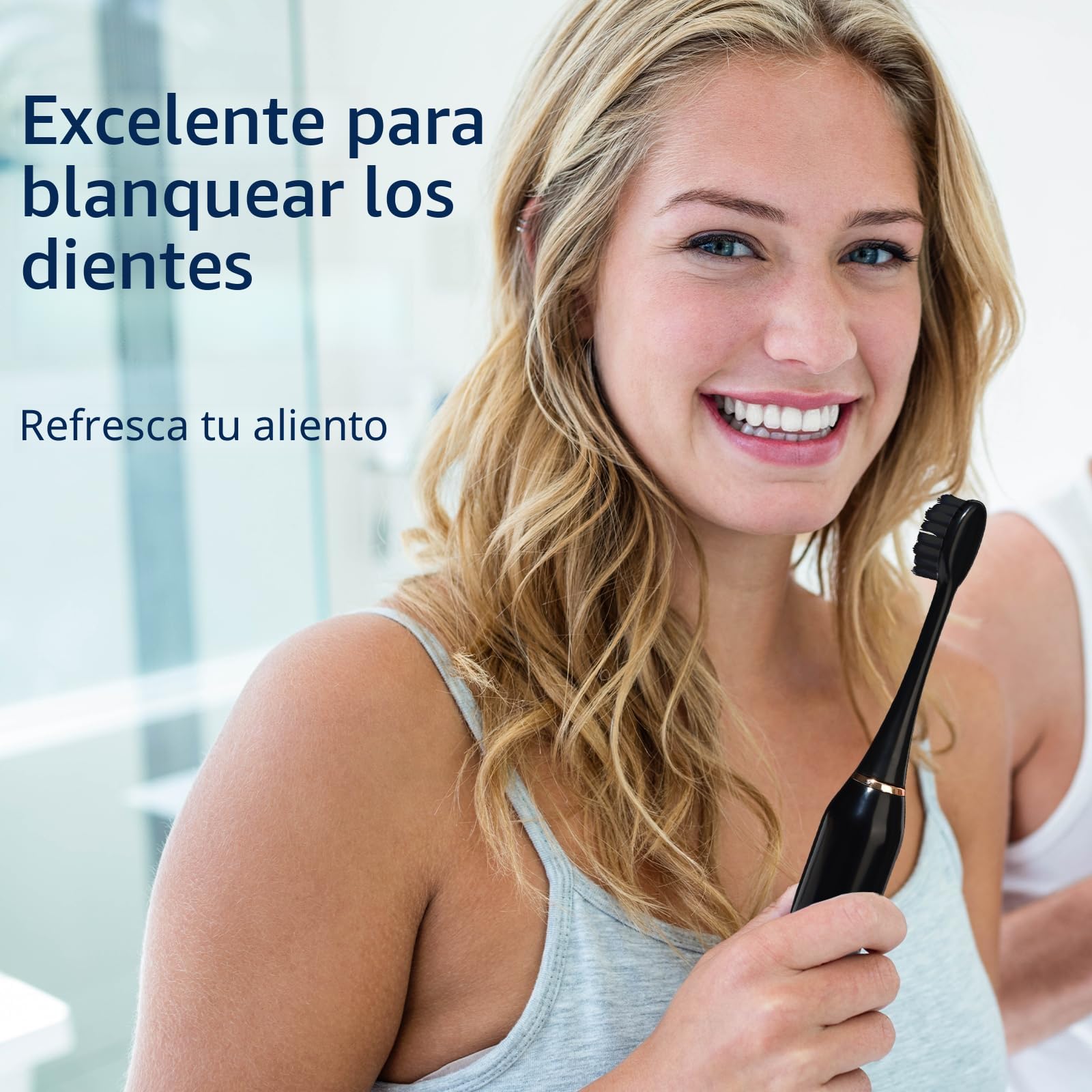 Cepillo de dientes eléctrico sónico, cepillo de dientes recargable con 6 cabezales de cepillo Dupont, con temporizador inteligente de 2 minutos, 5 modos con blanqueamiento dental, regalo para la