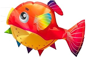Emma Kites Giant Blow up Fish Decorations for Backyard, 3D Inflatable Hanging...
