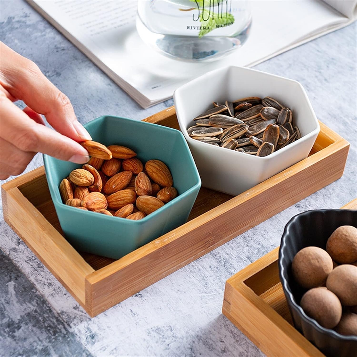 Iris様専用 花筏蒔絵 細密金蒔絵 黒漆塗 木製 中棗 【予約販売】花筏