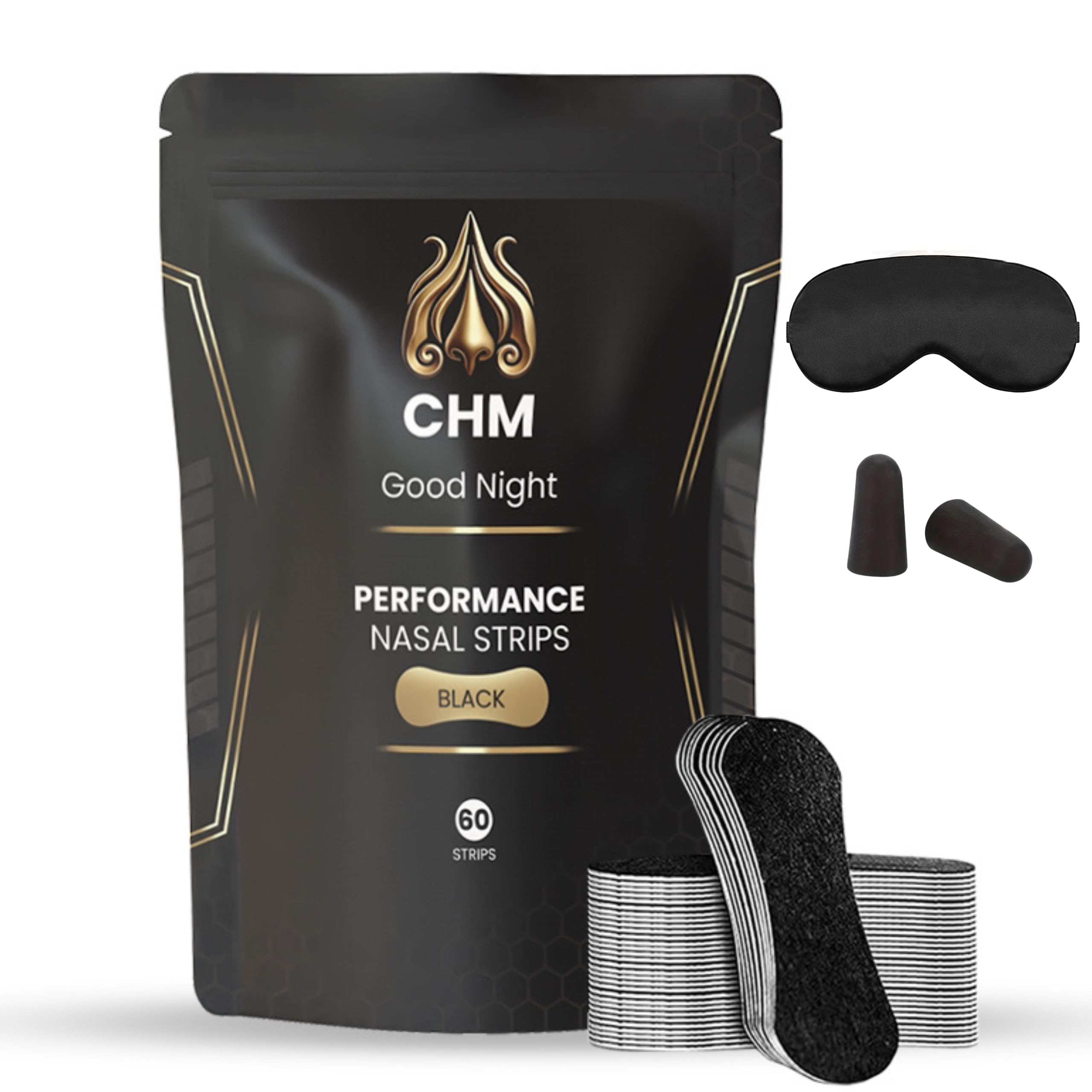 CHM Nasal Strips for Snoring - Effective Snoring Solution to Improve Breathing Nasal Congestion and Sleep - Breathe