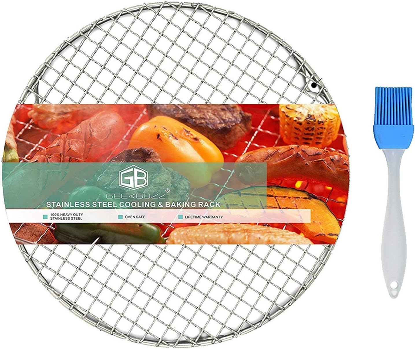 Topboutique Dia 12 X 0.98 Height Multi-Purpose Cross Wire Rack Round Steaming Cooling Stainless Steel Barbecue Racks/Grills/Pan Grate/Carbon Baking Net (305mm/12)Perfect for Christmas Topboutique Dia 12 X 0.98 Height Multi-Purpose Cross Wire Rack Round Steaming Cooling Stainless Steel Barbecue Racks/Grills/Pan Grate/Carbon Baking Net (305mm/12)Perfect for Christmas
