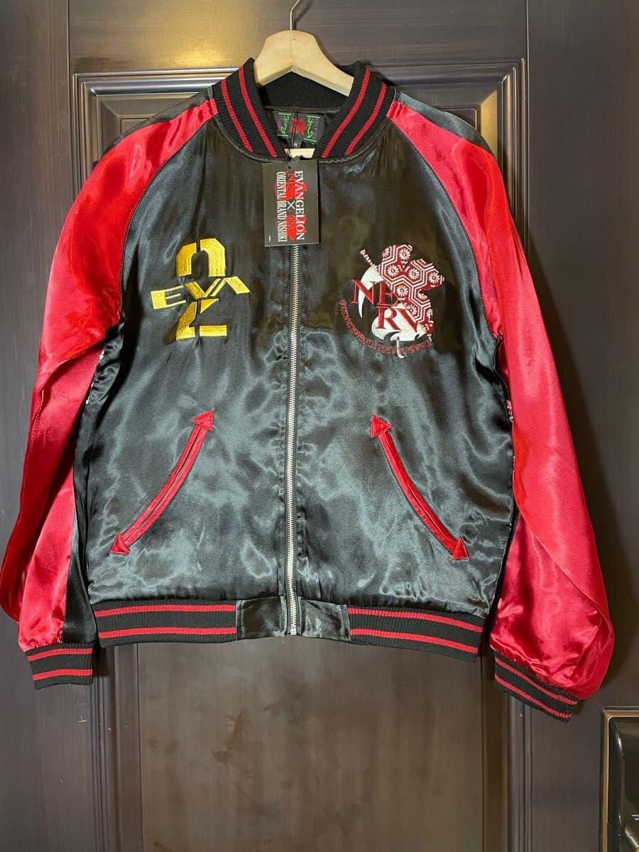 EVAx錦】弐号機総刺繍スカジャンレッド×ブラック