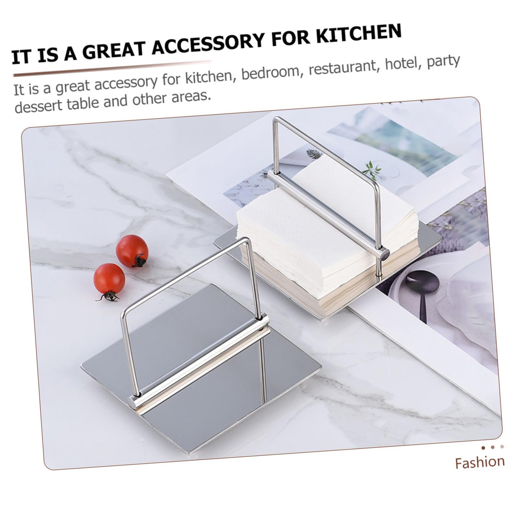 Toddmomy Soporte de Servilletas de Acero Inoxidable Moderno para Mesa Dispensador Resistente y Práctico para Hogar Hoteles y Restaurantes