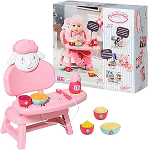 Baby Annabell Lunch Time Tisch, Puppenstuhl und Tisch mit Licht-und ...