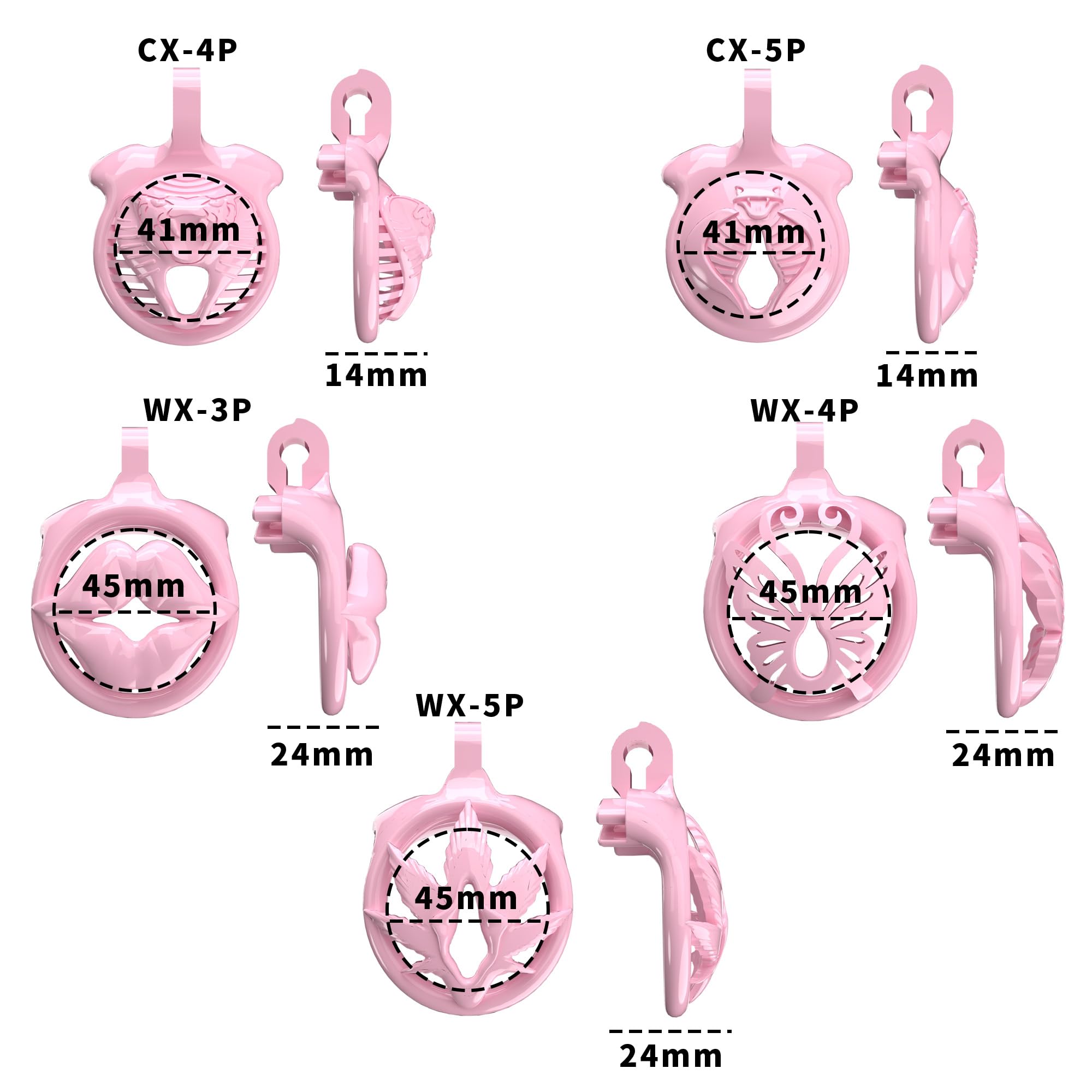 Gabbia Inversa In Resina Rosa Per Fitness - 4 Misure Di Anelli Di Sospensione, Multifunzionale - Foto 2