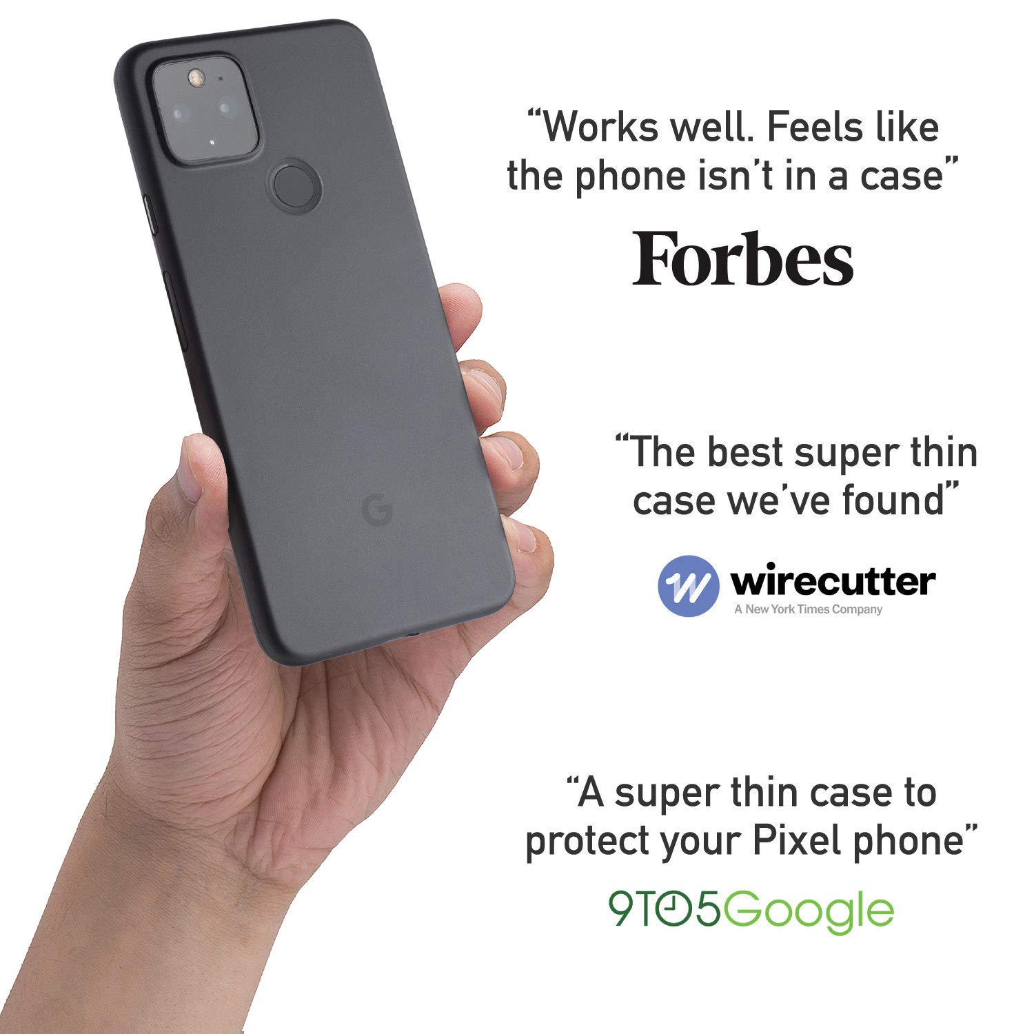 Pixel Case, Thinnest Cover Premium Ultra Thin Light Slim Minimal  Anti-Scratch Protective for Google Pixel totallee (Frosted Black)