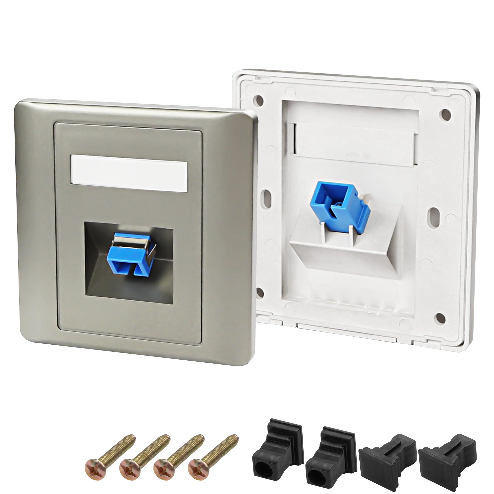 SC Simplex placa de pared fibra de vidrio panel montaje conector Jack hembra a hembra módulo red 2 unidades