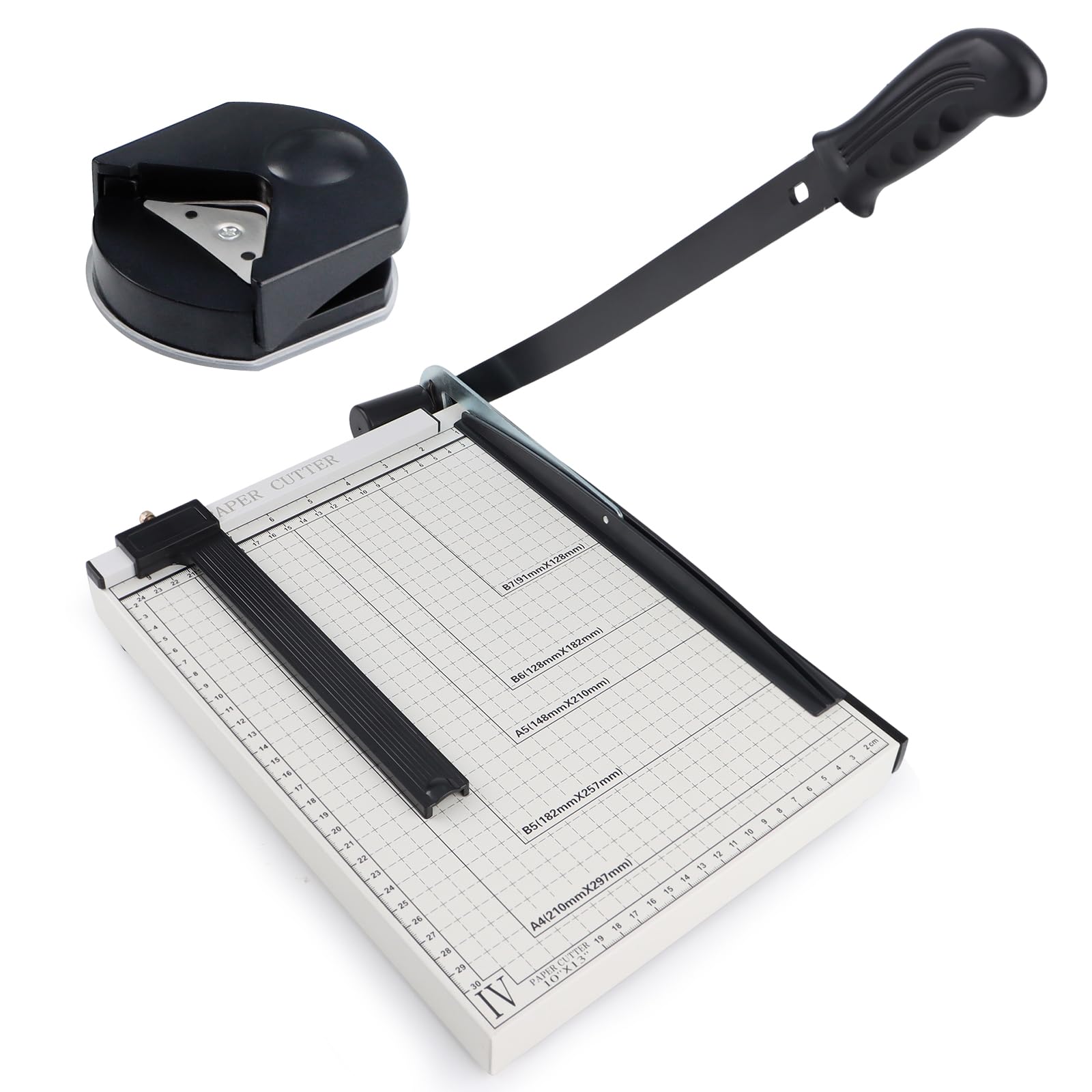 Photo 1 of 12" Guillotine Paper Cutter, Heavy Duty Paper Trimmer Cutter 12-Sheet Capacity Trimmer with Corner Rounder for Cardstock, Photos, Cardboard, Crafts