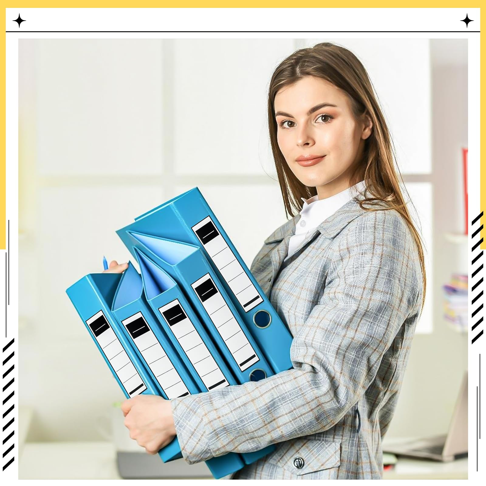 10 X Clear Self Adhesive Binder Filing Pockets Sleeves Spine Label - View #10