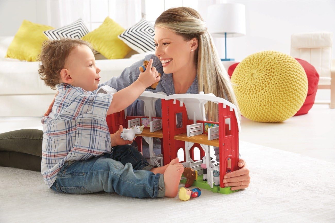 Fisher-Price Little People Toddler Toy Animal Friends Farm Playset with Music Sounds and 7 Figures for Pretend Play Ages 1+ Years