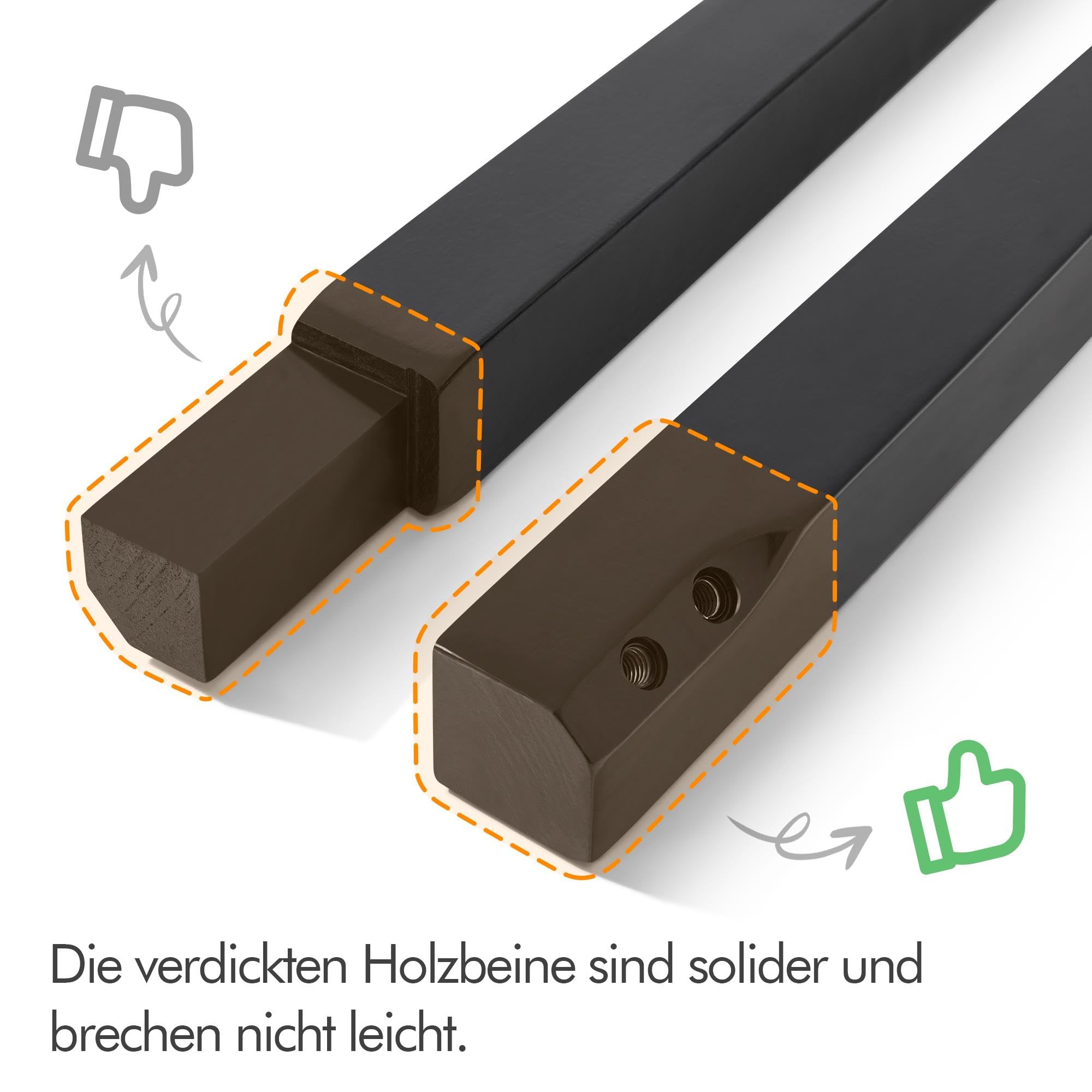 Yaheetech Esszimmerstühle 4X Küchenstuhl mit hoher Rückenlehne Retro Braun