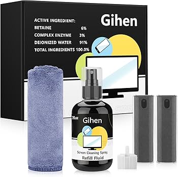 Edglete Screen Cleaner Kit - Streak-Free Spray & Microfiber Cloth For All Devices