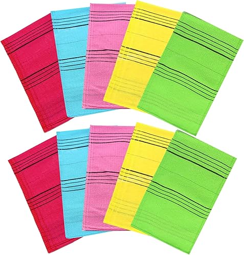 Manopla de baño exfoliante asiática coreana de gran tamaño para eliminar la piel muerta. Exfoliante corporal. Guantes exfoliantes para exfoliación