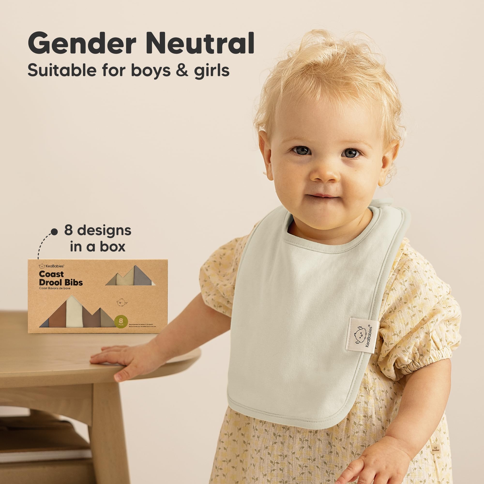 Lot De 8 Bavoirs Bio Pour Bébé Garçon Et Fille - En Coton Pour Tout-petits Et Nourrissons