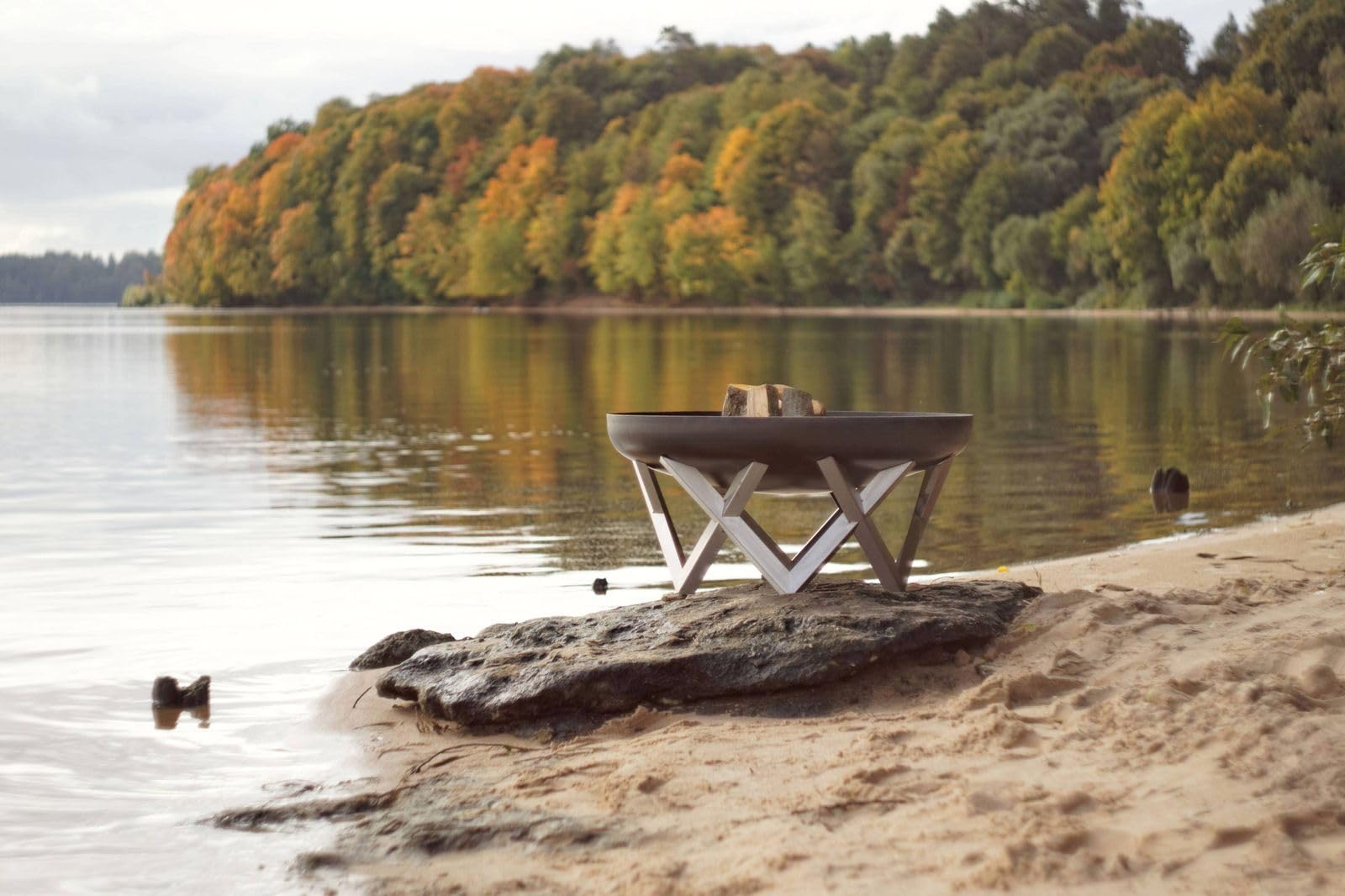 Xanie Design Feuerschale Focus L Feuerkorb Grillschale | Zeitloses Design