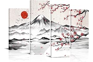 Serene Japanese Canvas: Tranquil Visions of Mount Fuji