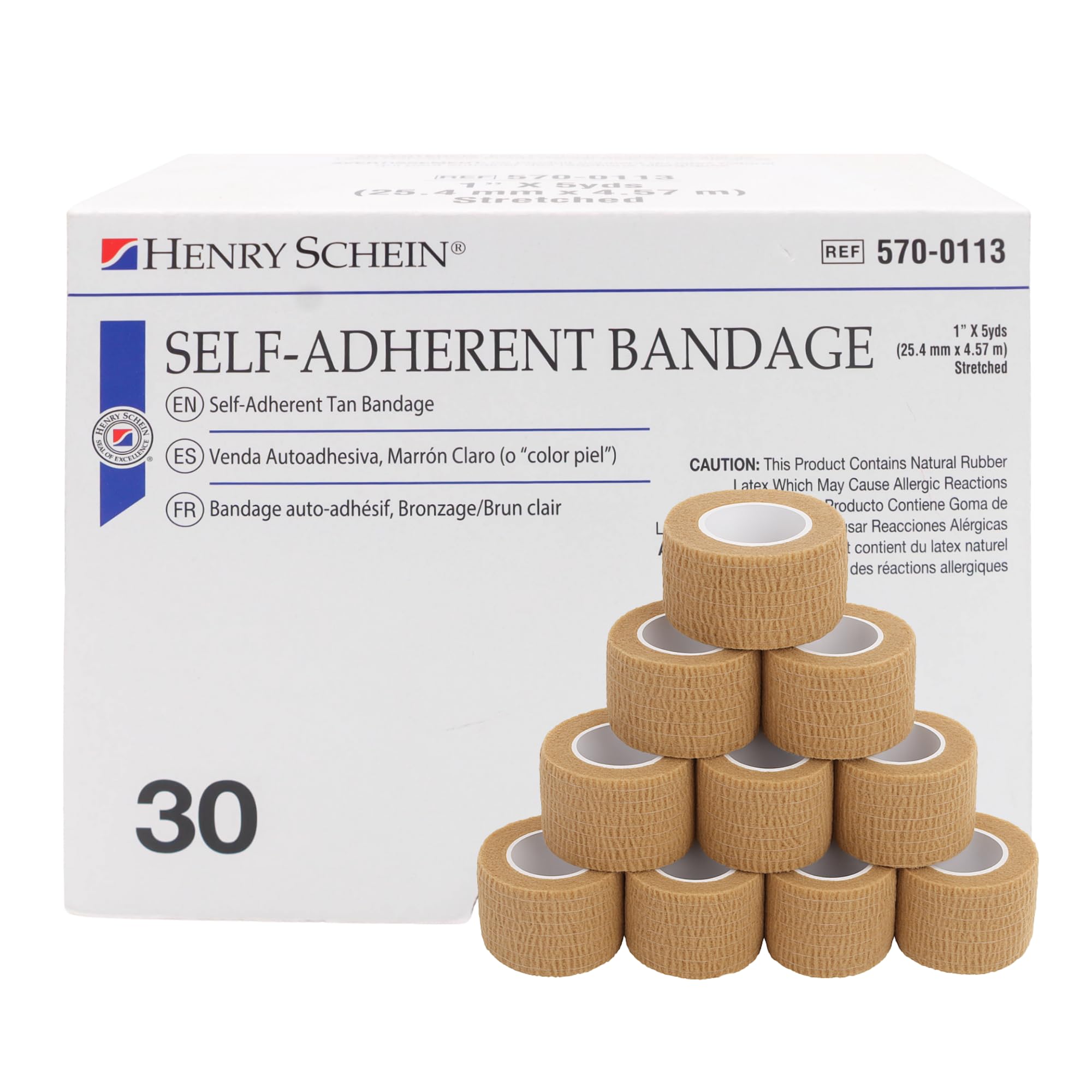 Henry Schein Self-Adherent Bandage, 6" x 5 Yds, Tan, Contains Latex, 12 Ct — Amazon image 15