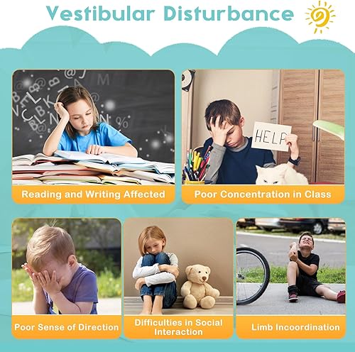 Miniatura 3 de BABAMU Silla sensorial para niños, productos sensoriales para autismo, para sentarse y girar, juguetes para el autismo, silla giratoria giratoria,