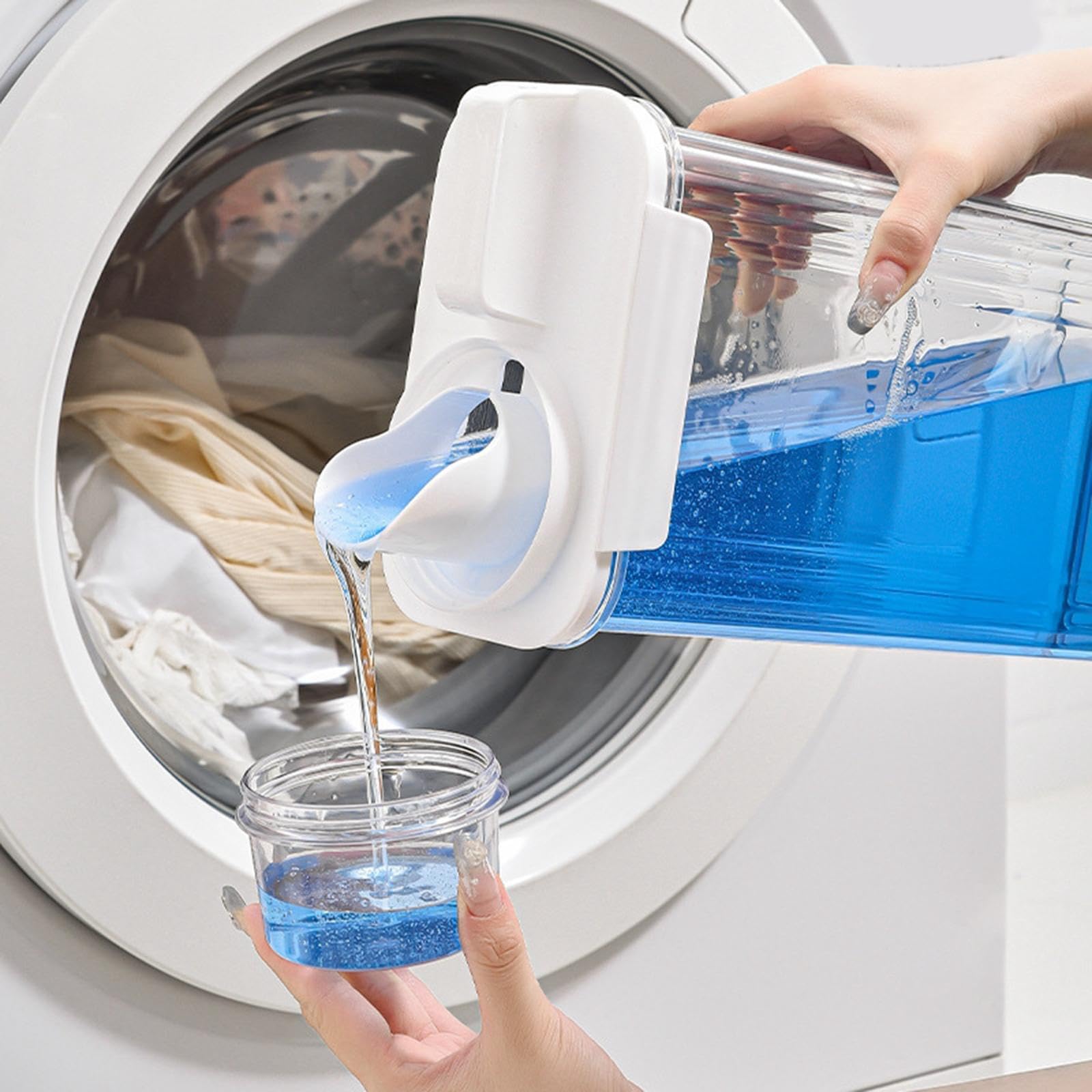 Solución de Almacenamiento Transparente para Artículos de Lavandería, 2800ML