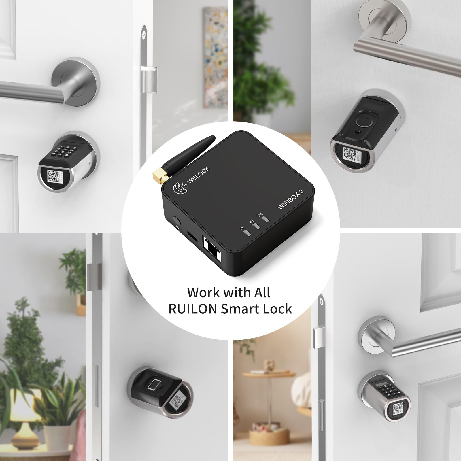 WELOCK Smart Gateway Wi-Fibox3 Sblocco a distanza semplice,compatibile con Alexa e utilizzo intuitivo