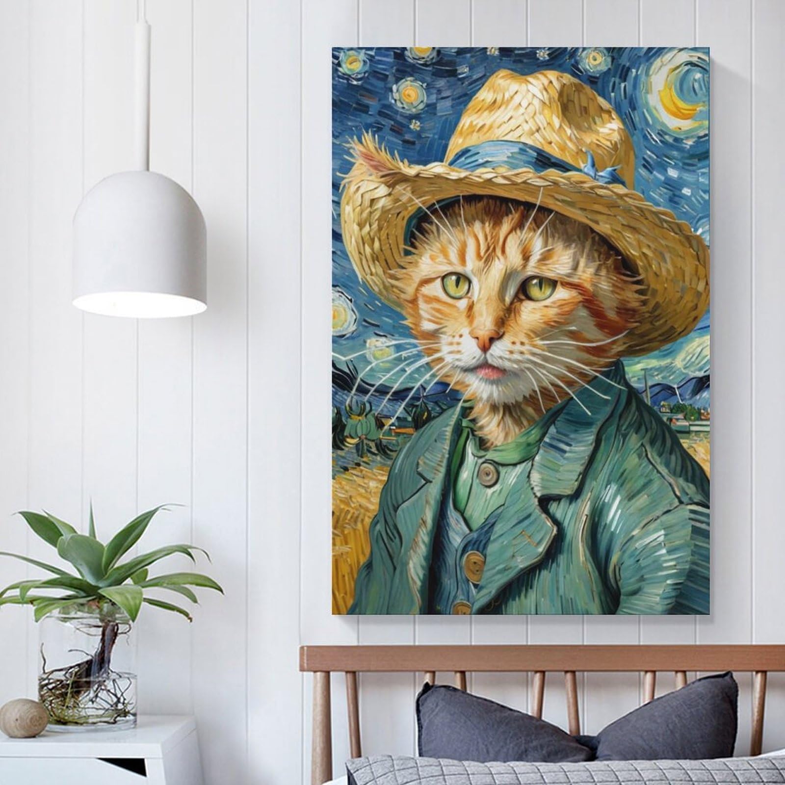 Impression Sur Toile Abstrait Chat Pop Art Moderne 100x75 Cm XXL Tableau Décoration Deco Murale Intissée Pour Salon Chambre Cuisine | Leroy Merlin