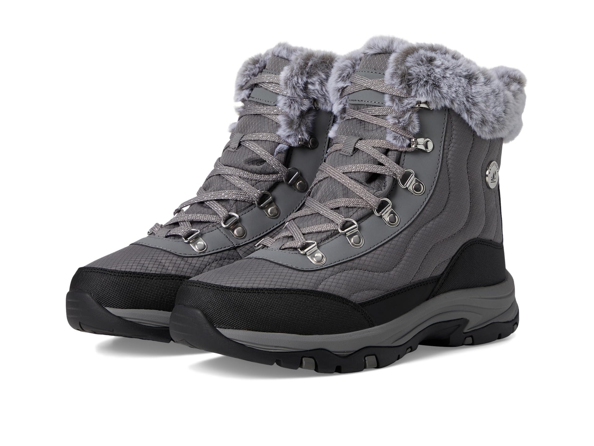 Skechers Women's Trego Stormie Boots, Charcoal Nylon/Duraleather, 7 UK