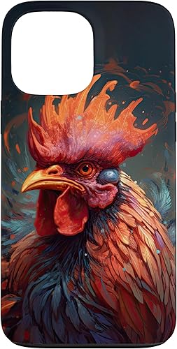 Funda para iPhone 13 Pro Max con estilo de amantes del gallo con diseño de animales salvajes