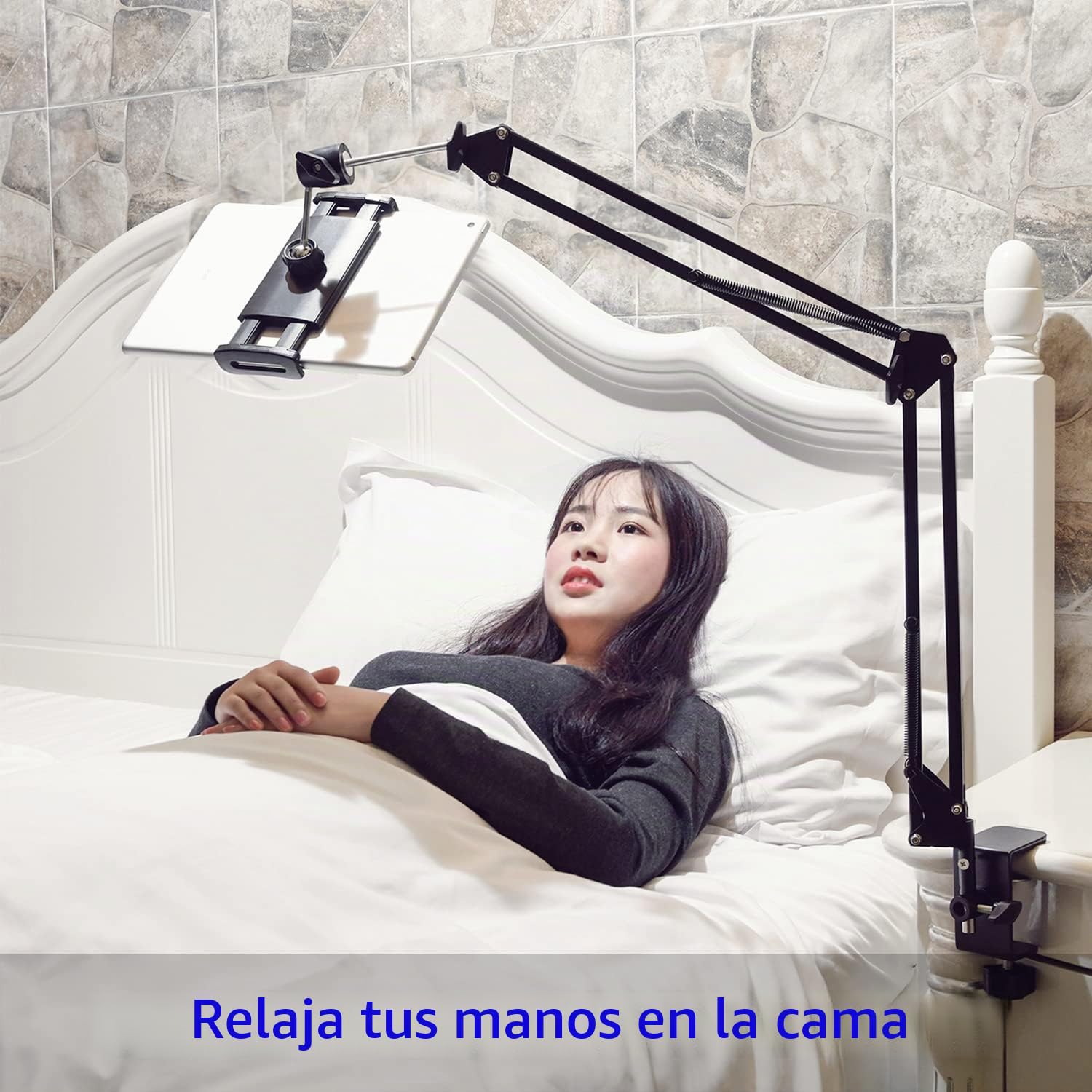 Soporte de tablet para cama, tableta, soporte de cama, soporte para tableta, soporte giratorio de 360 grados, tabletas, teléfonos u otros dispositivos con pantalla de 4.5 a 12.9 pulgadas