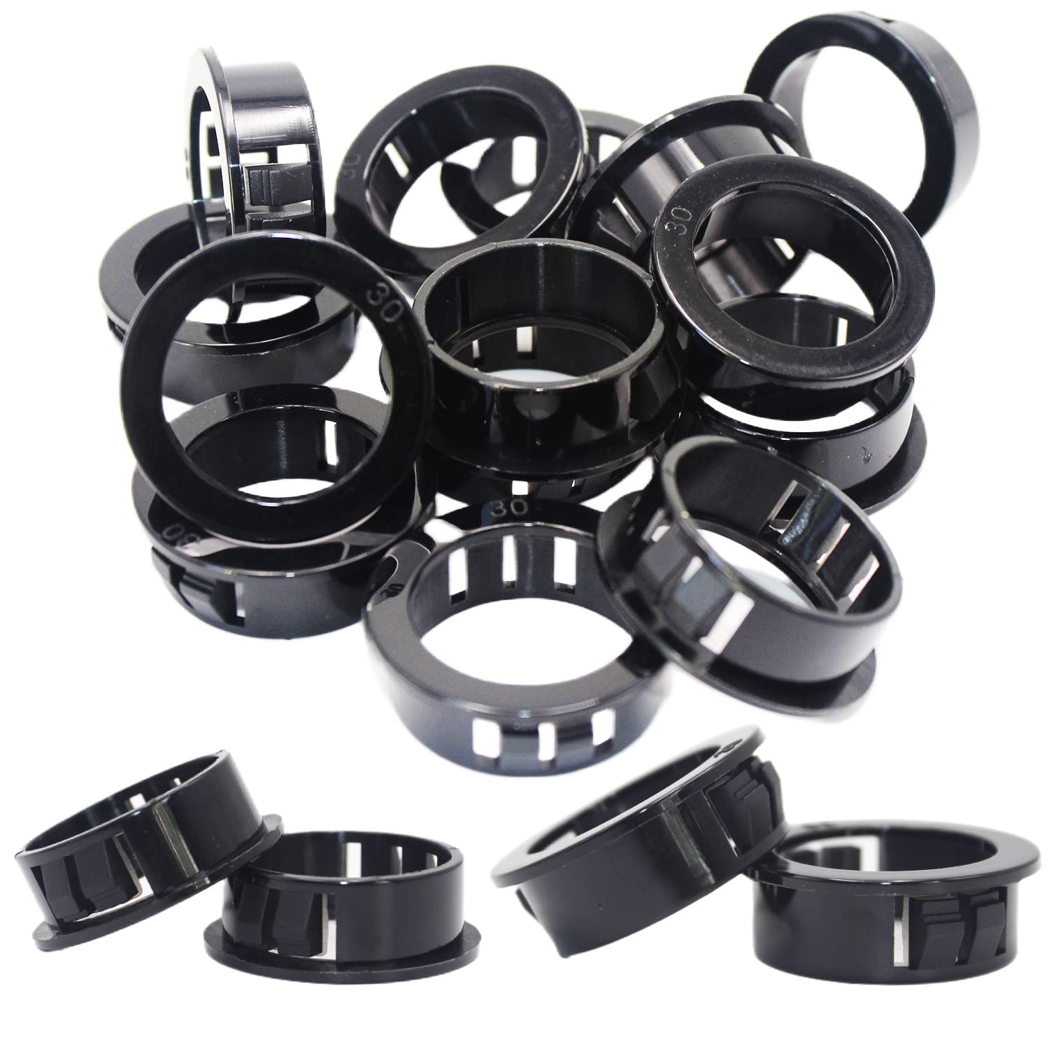 EASYEAH Black Snap-in Grommets - Cable Protection -21