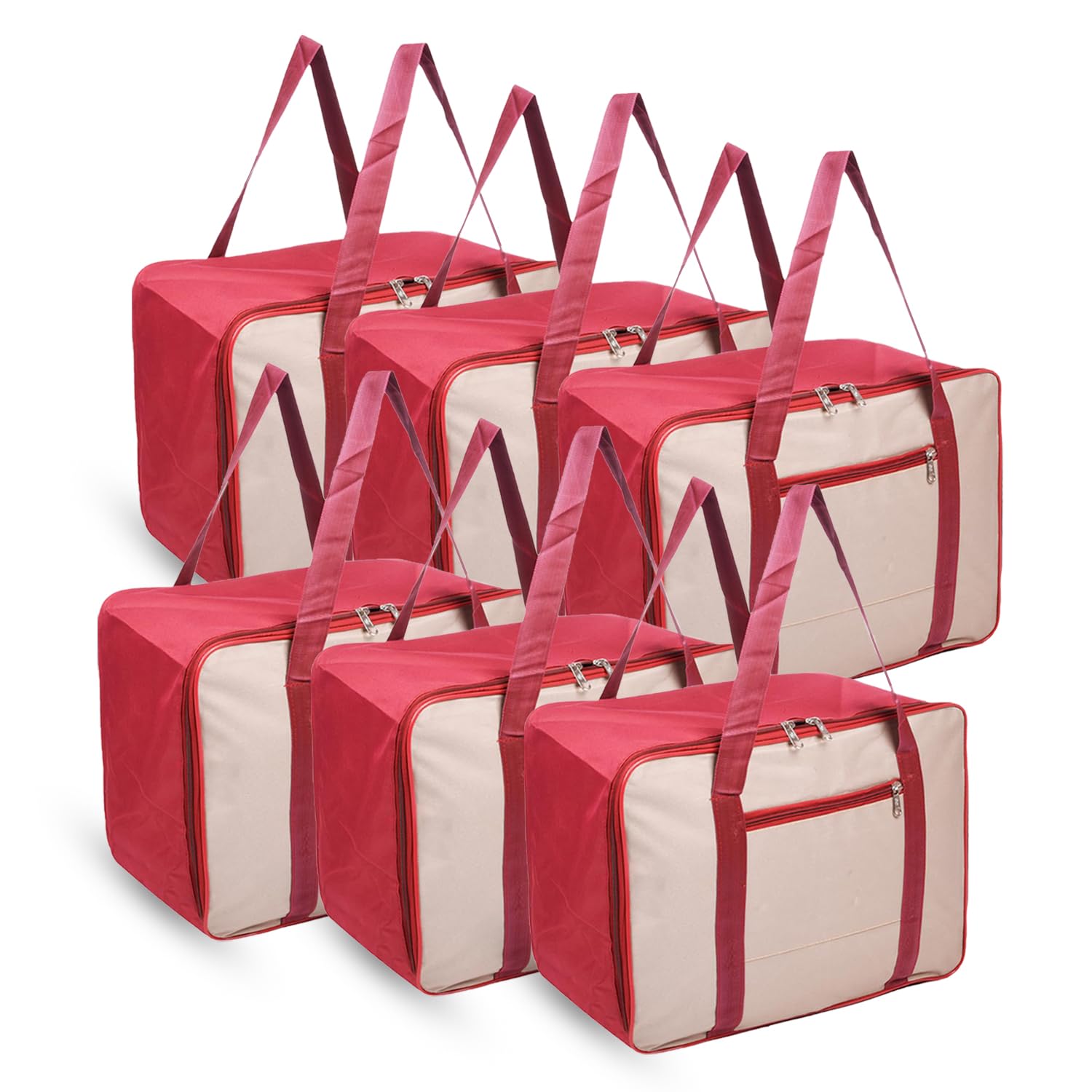 Kuber Industries Rexine Storage Bag | Clothes Storage Bag | Underbed Storage Bag | Zipper Storage Bag | Travel Jumbo Attachi Bag | Large | Pack Of 6 | Maroon & Brown, (B0CRVH4528) Amazon Price History, Amazon Price Tracker
