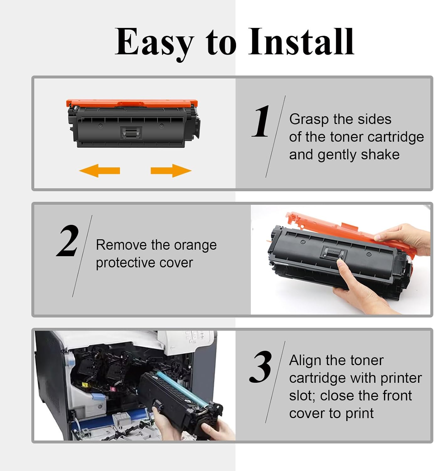 508X Toner Cartridges Set 4 Pack Replacement for 508X 508A CF360X CF361X CF362X CF363X Compatible with HP Color LaserJet Enterprise M553 M552 MFP M577 Printer ( BK Y M C)