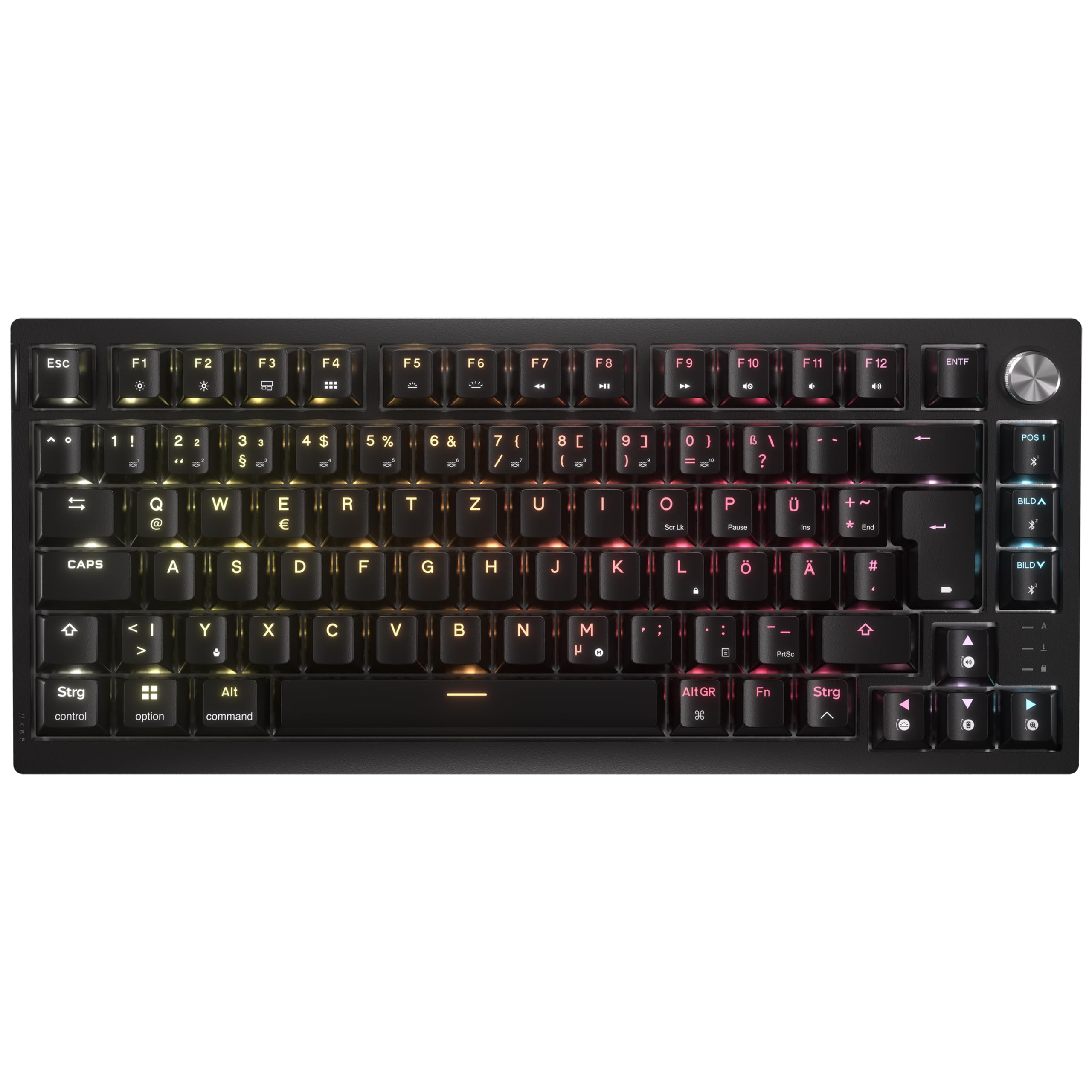 Corsair K65 Plus Wireless 75% RGB Mechanische Gaming-Tastatur – Schwarz